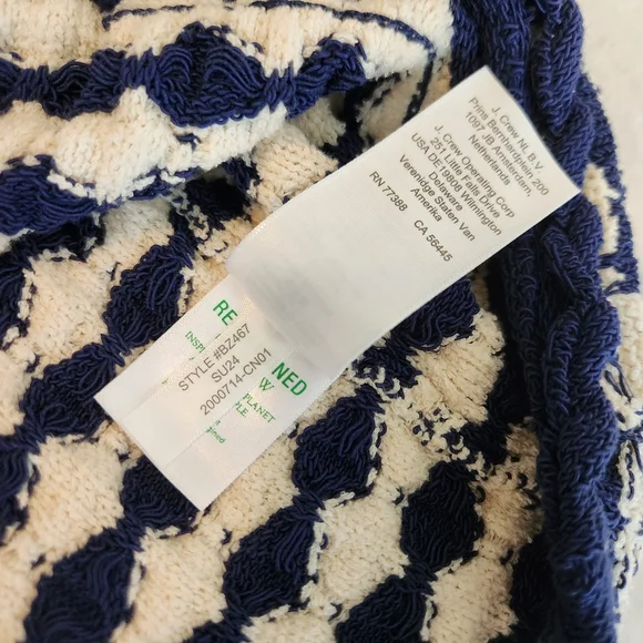 J. Crew Cream and Navy Cardigan Sweater - Picture 13 of 15